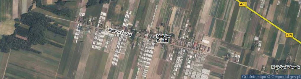 Zdjęcie satelitarne Majków Średni ul.